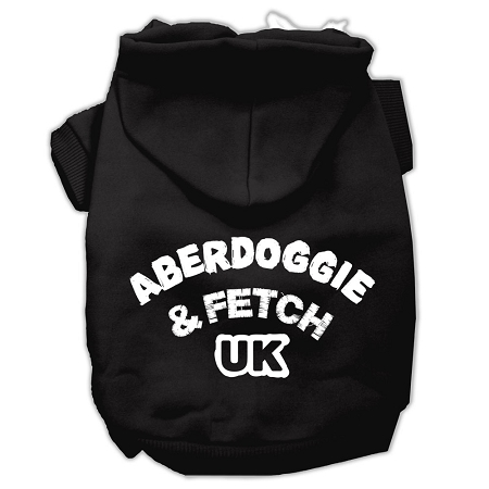 Aberdoggie UK Screenprint Pet Hoodies Black Size XS